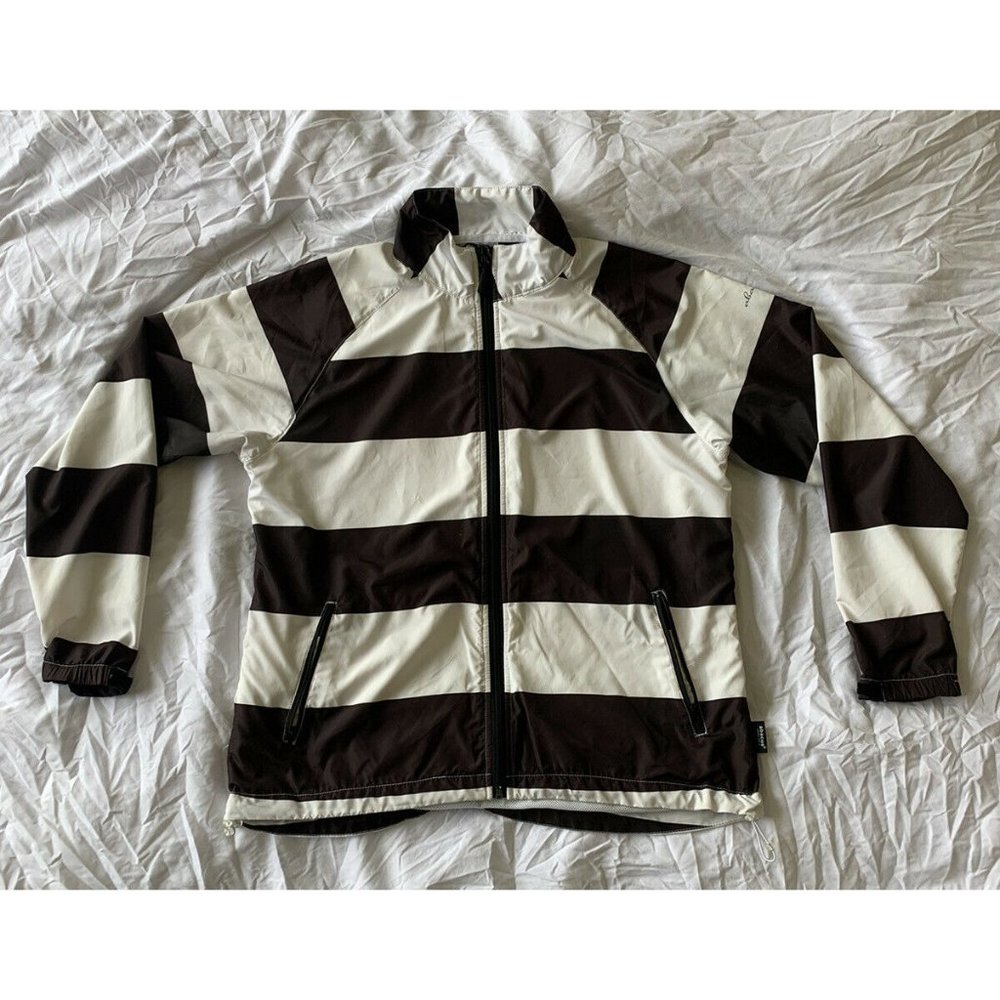 Abacus Wmns Sz Large Striped Windbreaker Jacket
